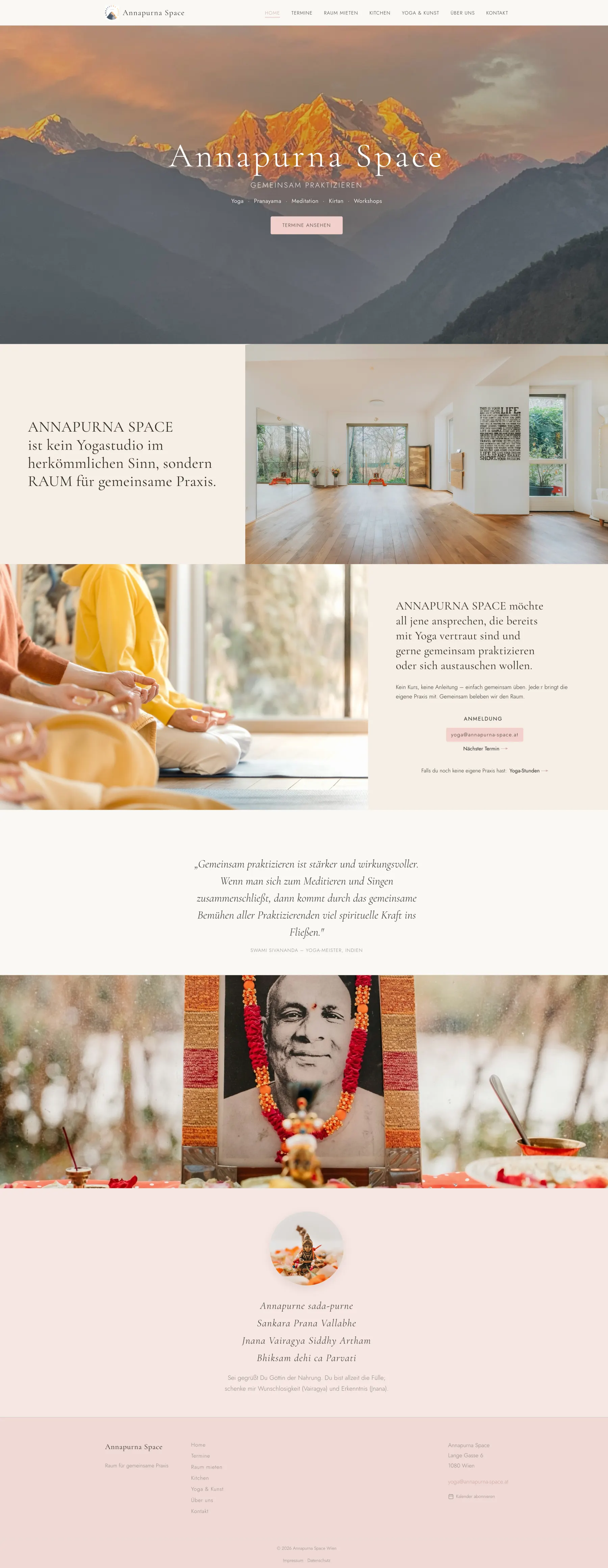 Annapurna Space Website Vorschau