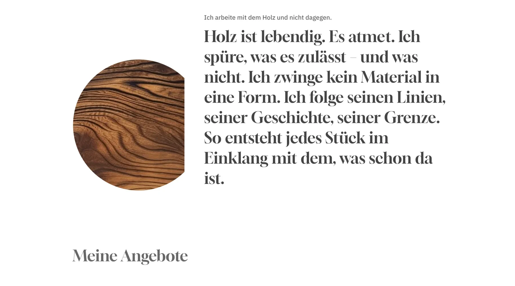 Typografie und Holztexturen auf born-to-be-tischler.at