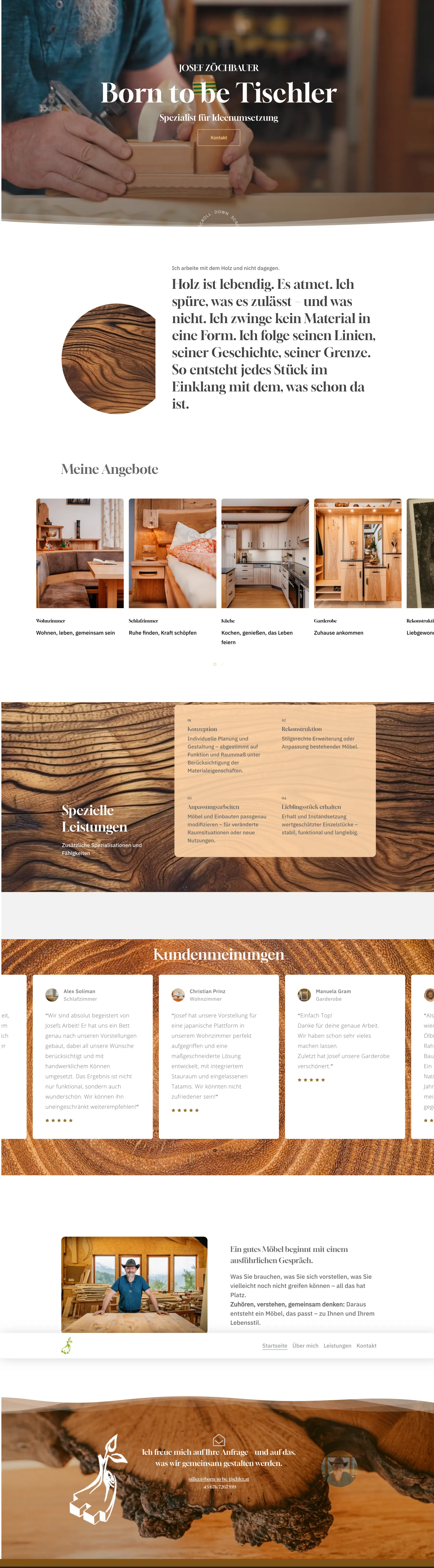 Born to be Tischler Website Vorschau