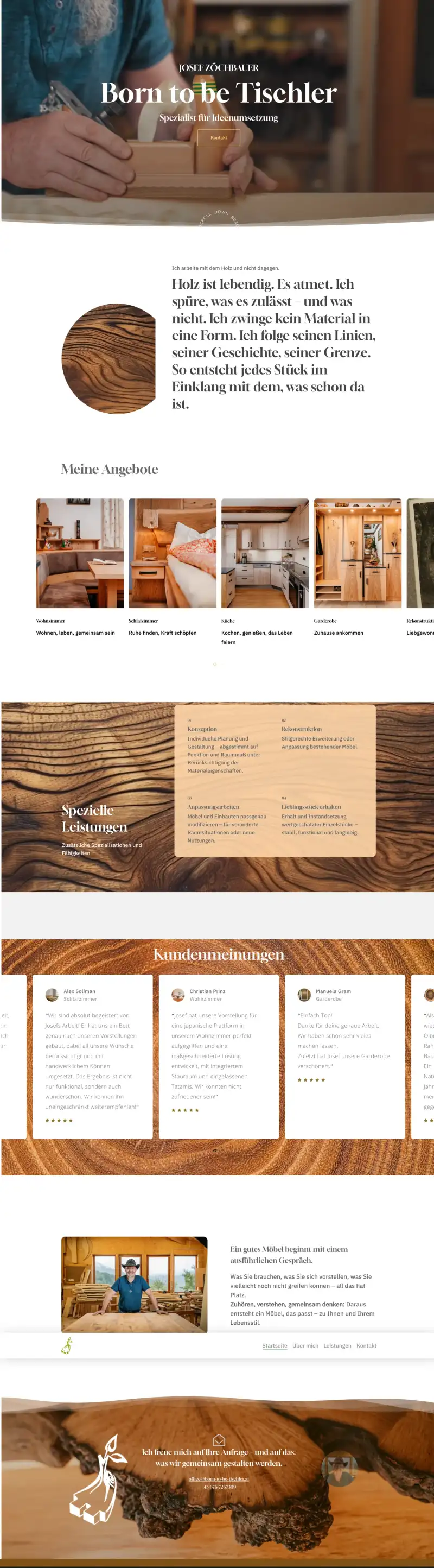 Born to be Tischler Website Vorschau